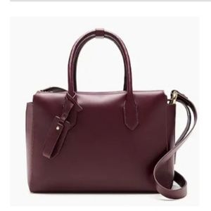 NWT J. CREW Harper Satchel - Burgundy